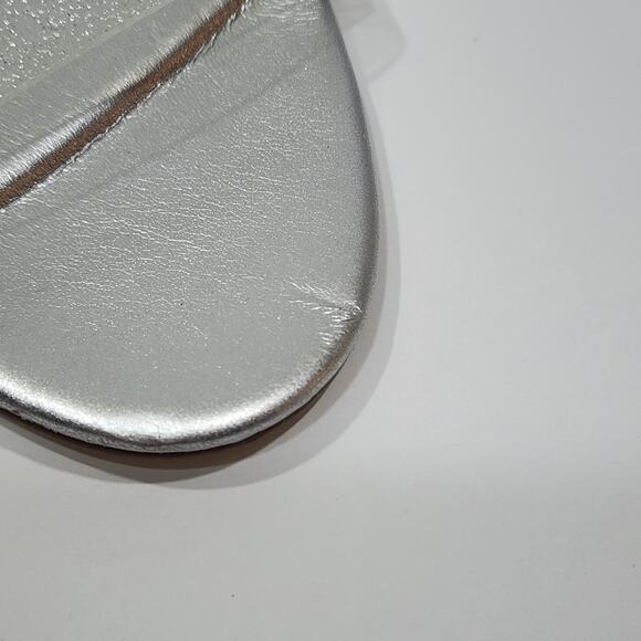 Marc Fisher Calisty Strappy High Heeled Sandals Ankle Strap Glitter Silver‎ Sz 8 - Picture 3 of 16